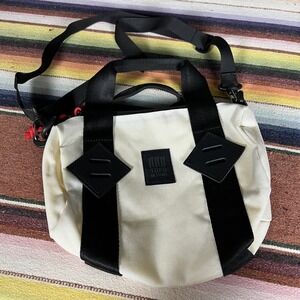 Topo Designs Crossbody Bag Mens Small White Nylon Shoulder Tote Travel Casual